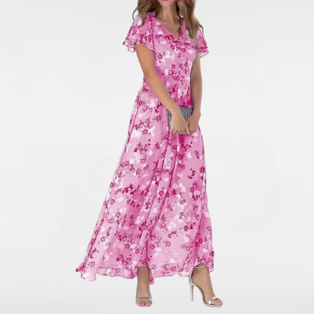 ALTHEA | SHORT-SLEEVED FLORAL DRESS