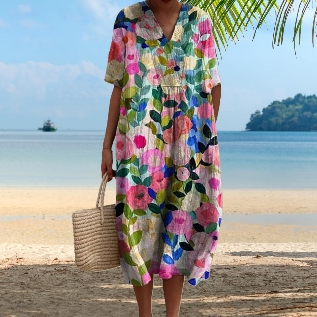 ADELFA | LOOSE COLORFUL DRESS