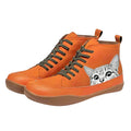 Fenna - Leather Ankle Boots for Cat Lovers