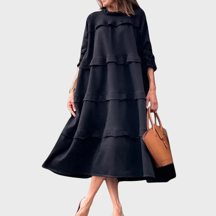 Evren | Elegant Tummy-Covering Midi Dress