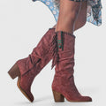 Indie | Orthopedic Suede Block Heeled Boots