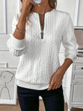 Emma | Women zip-up cable knit jumper