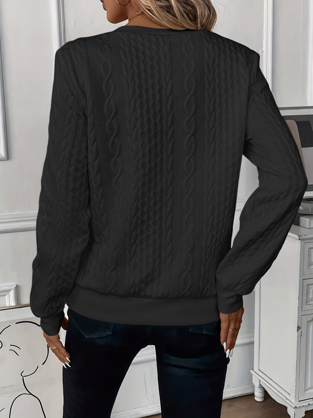 Emma | Women zip-up cable knit jumper