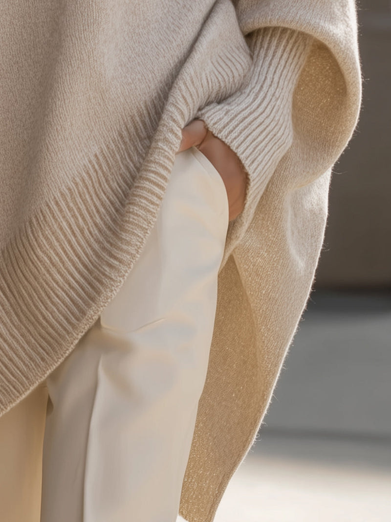 Kimia - Oversized Round Neck Knitted Sweater