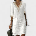 FLOR | CASUAL MID-SLEEVED DRESS