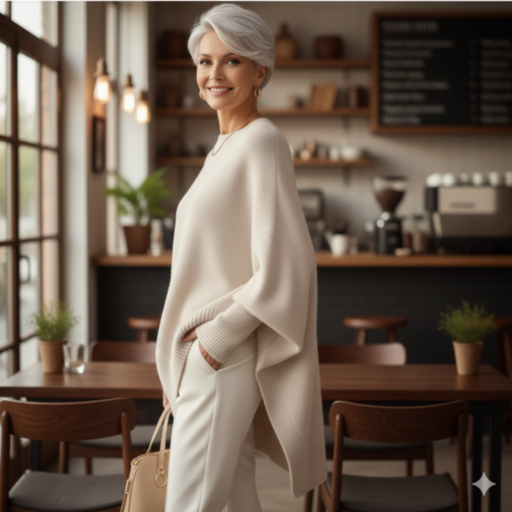 Livia I oversized poncho-sweater