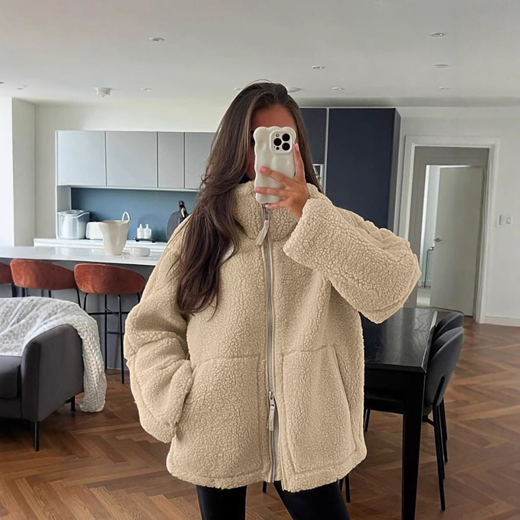 KAJA – Cozy Teddy Coat for Women