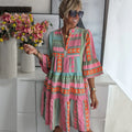 ANDREA | ELEGANT FLARE-SLEEVED DRESS