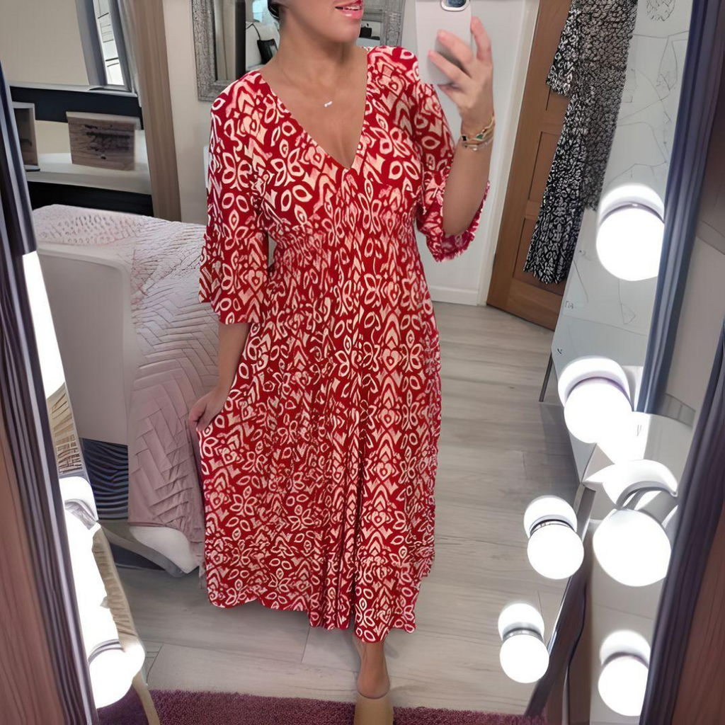CHARMAGNE | FLOWY BOHO DRESS