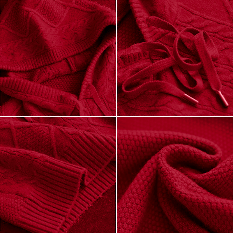 Aveline | Cable Knit Hoodie Sweater