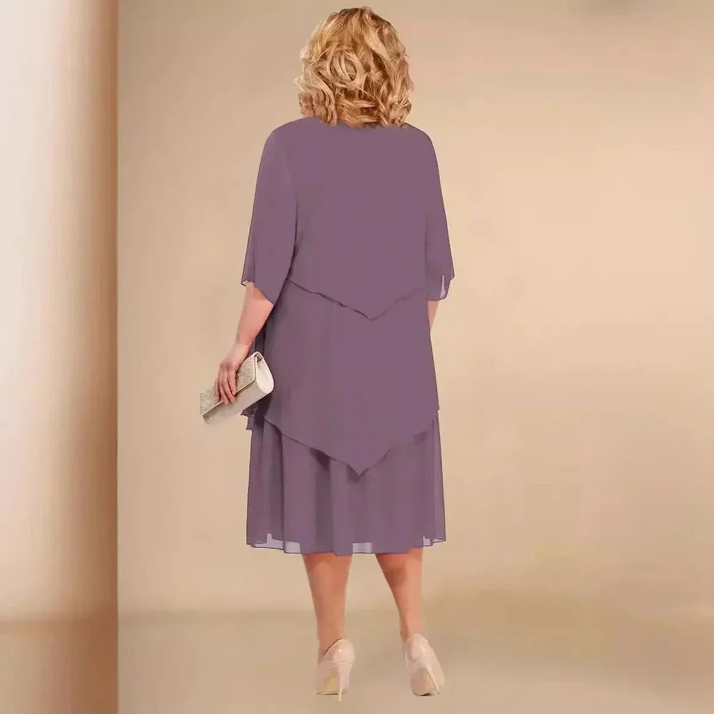 EDITH | LAYERED HEM MIDI DRESS